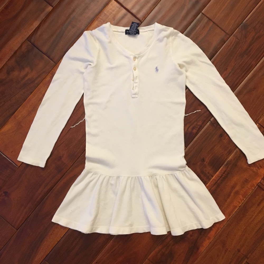 Ralph Lauren White Long Sleeve Dress